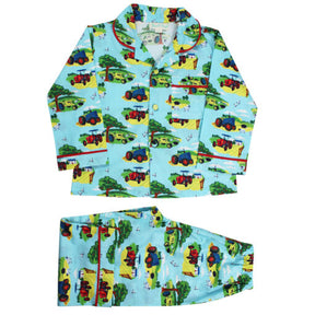 Henry, Countryside Print Boys Traditional Cotton Pyjamas