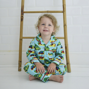 Henry, Countryside Print Boys Traditional Cotton Pyjamas