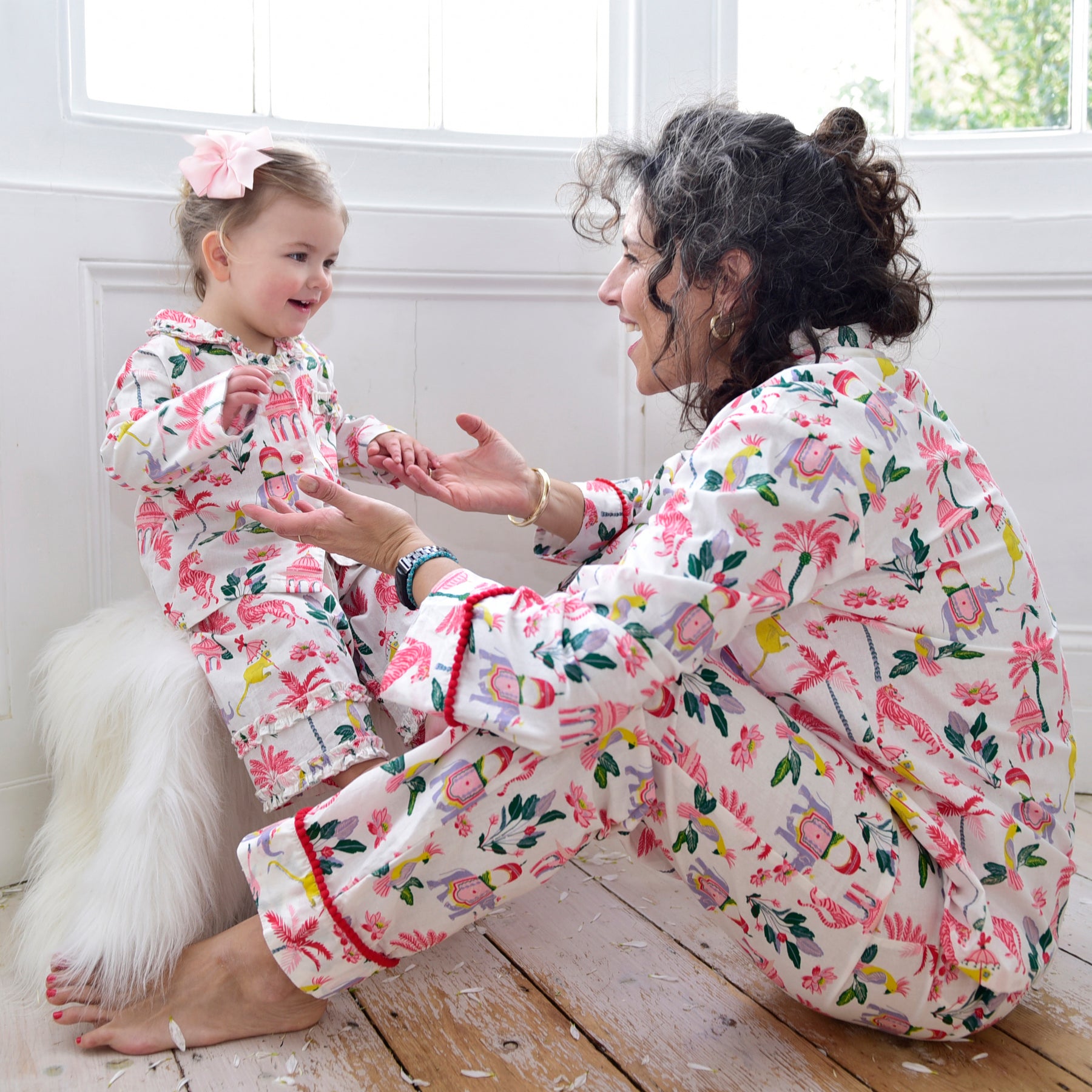 Sultan’s Garden Print Traditional Cotton Pyjamas