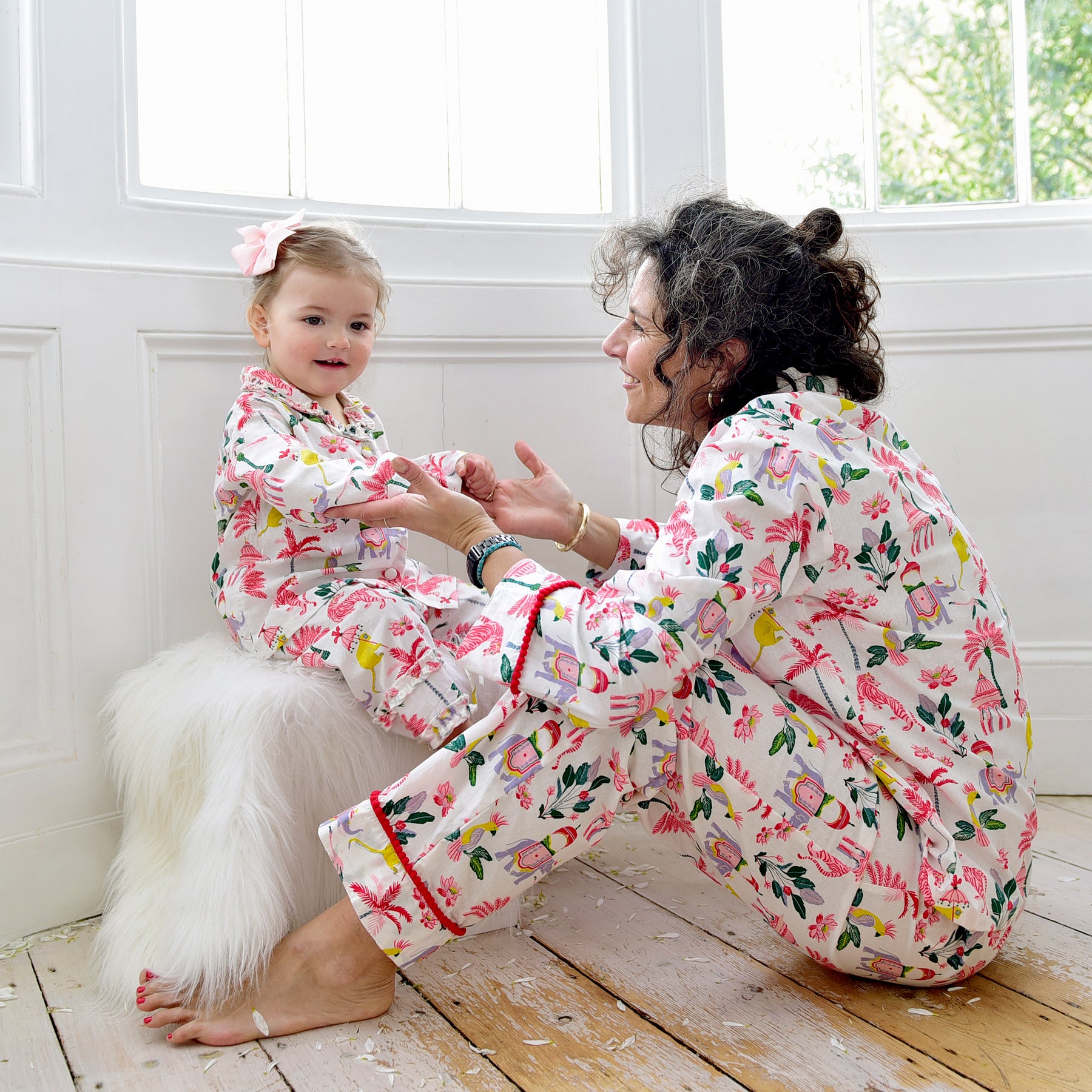 Sultan’s Garden Print Traditional Cotton Pyjamas