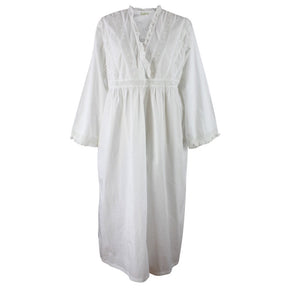 Tabitha, Long Sleeve Cotton Embroidered Nightdress