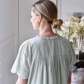 Green Zoe Embroidered Short Sleeve Nightdress