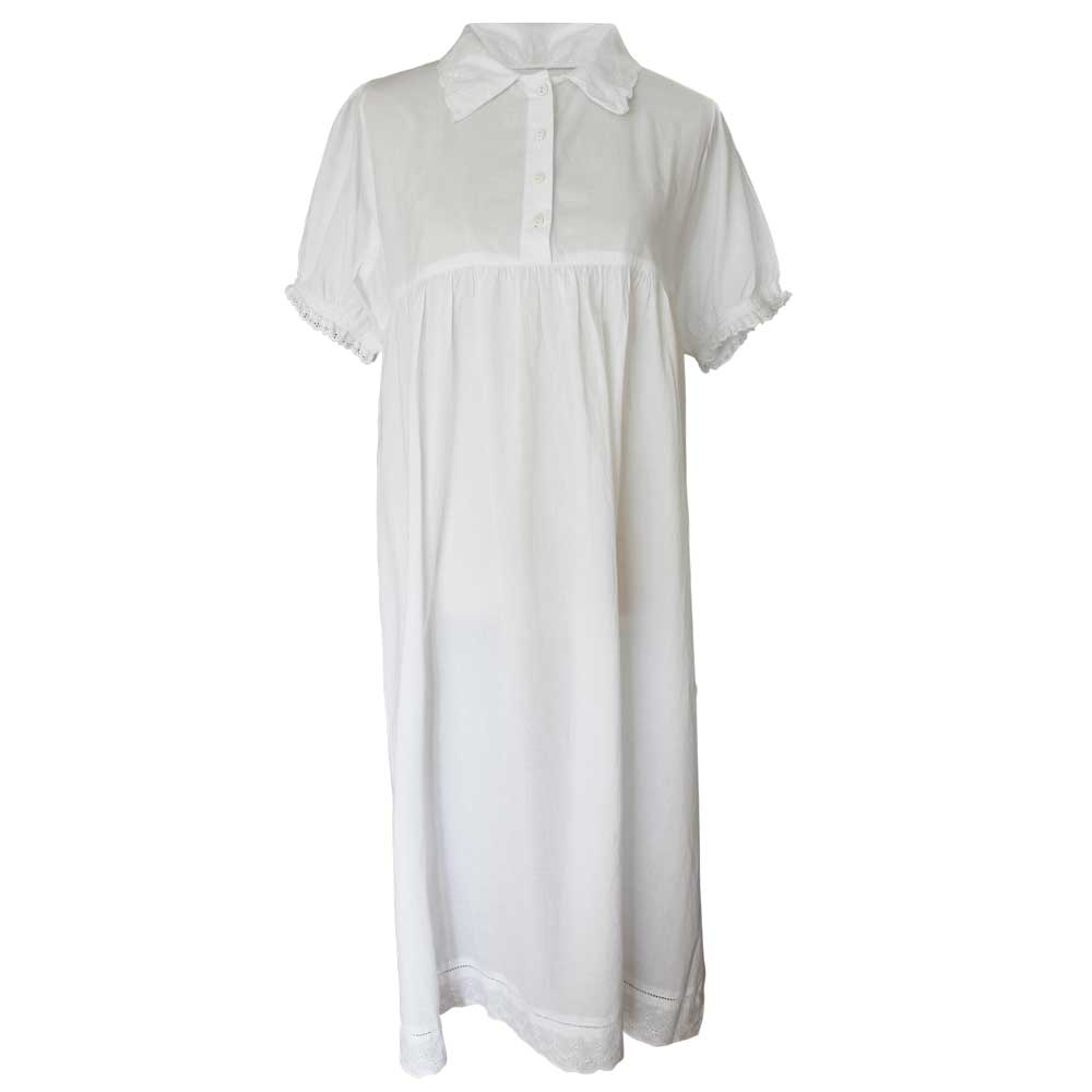 Agatha Embroidered Collar Cap Sleeves Nightdress