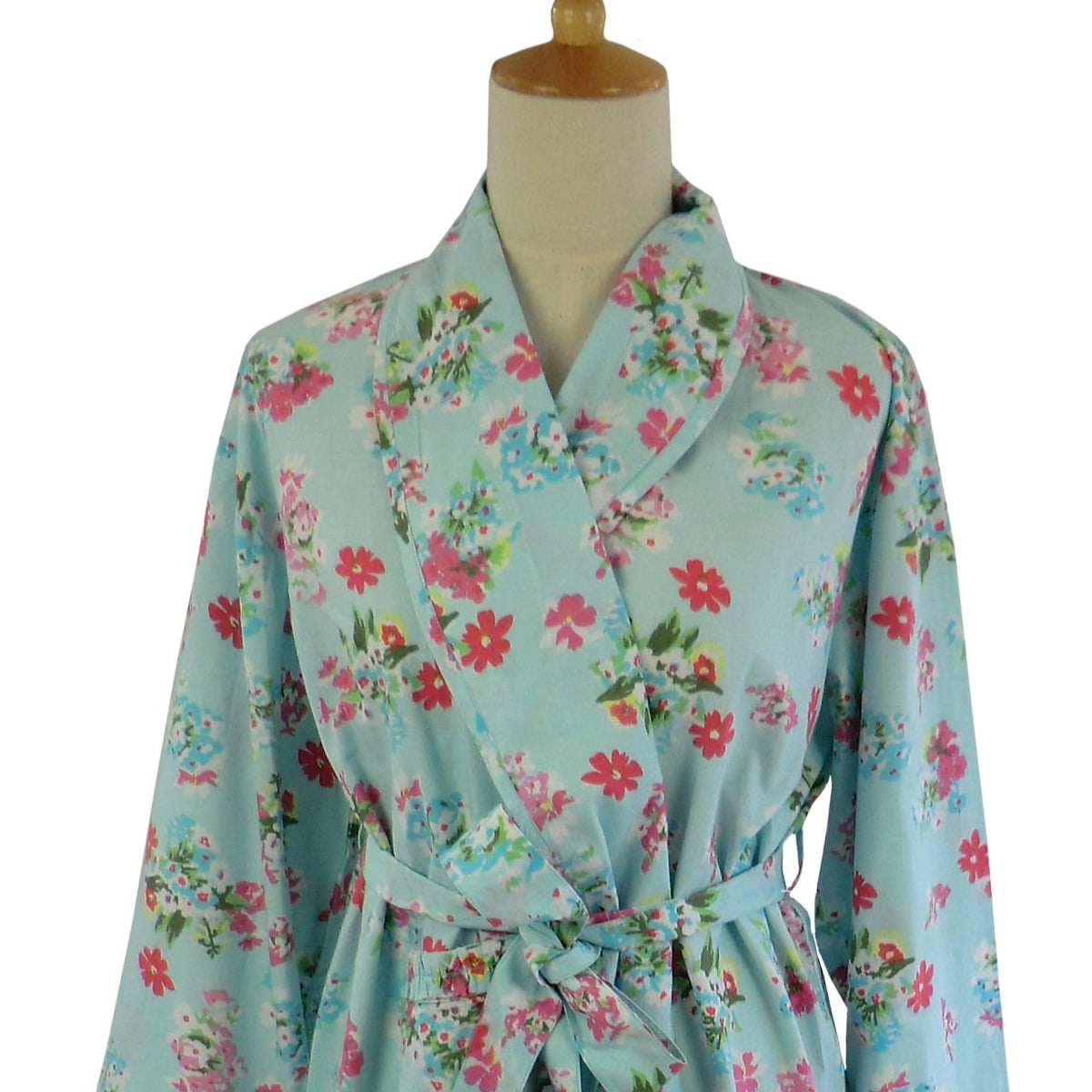 Blue Floral Dressing Gown