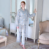 Cornflower Blue Floral Print Pyjamas