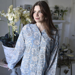 Cornflower Blue Floral Short Pyjama Set