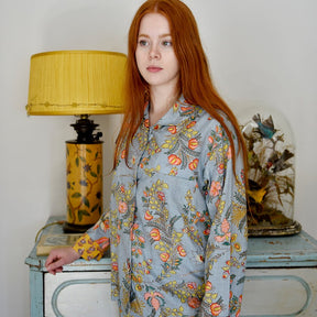 Mustard Floral Print Pyjamas