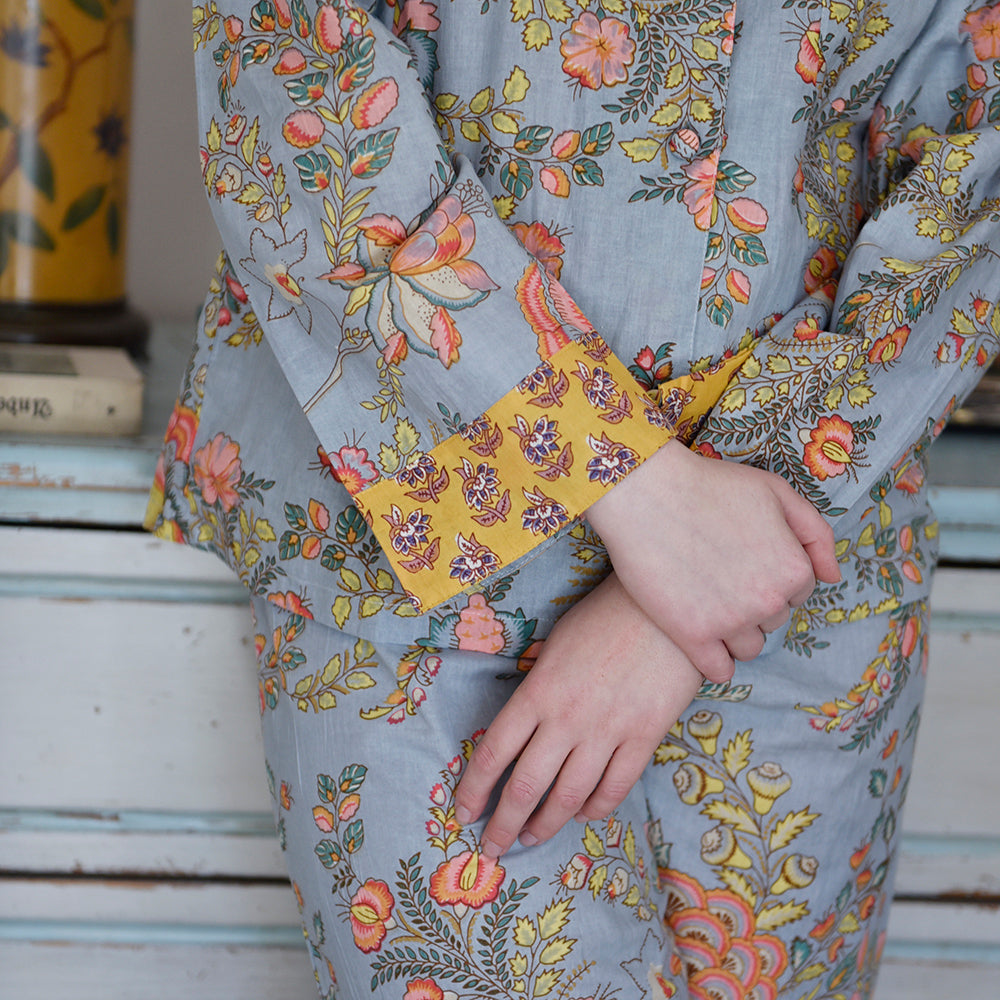 Mustard Floral Print Pyjamas