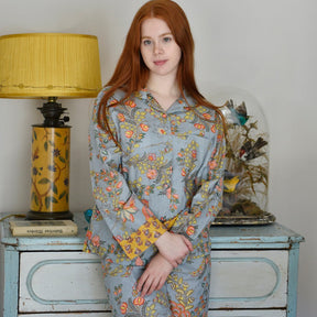 Mustard Floral Print Pyjamas