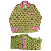 Lime Green & Pink Small Block Print Women’s Pyjamas
Info
