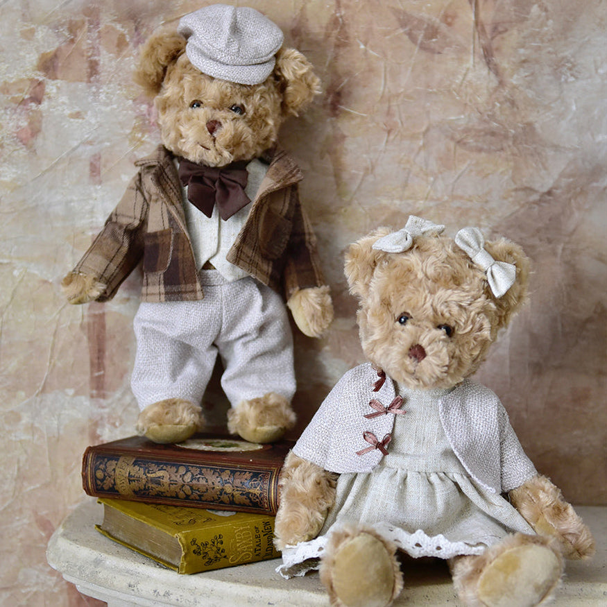 Teddy Wearing Linen Dress & Jacket