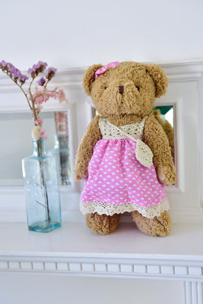 Girl Bear In Pink Dress