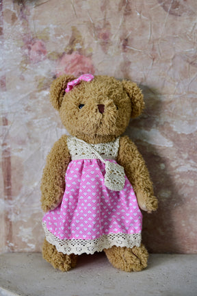 Girl Bear In Pink Dress