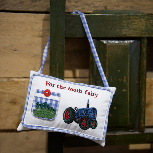 Oblong Tooth Fairy Pillow Tractor Design