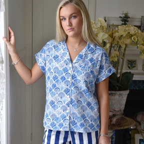 Stripe & Seashell Short Pyjama Set