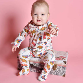 Butterfly Print Baby Jumpsuit