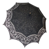 Black Lace Battenburg Parasol - Adult Size