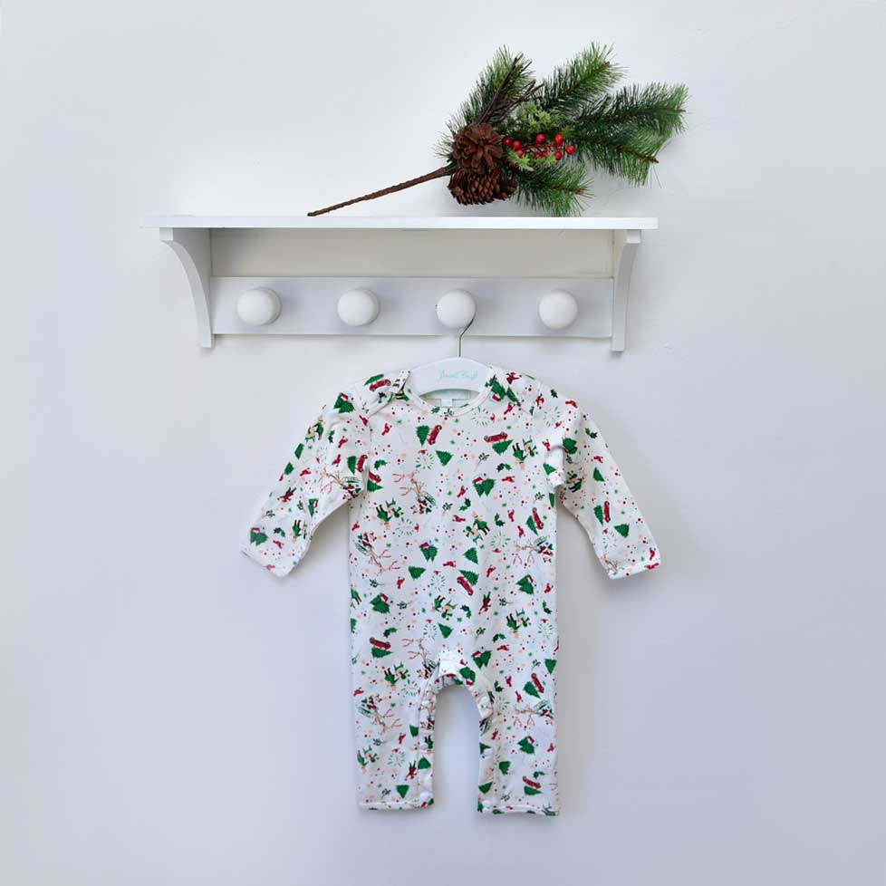 Christmas Print Baby Jumpsuit