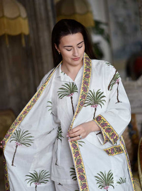 Green Palm Tree Dressing Gown