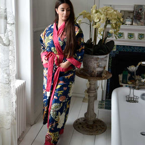 Blue Carnation Dressing Gown