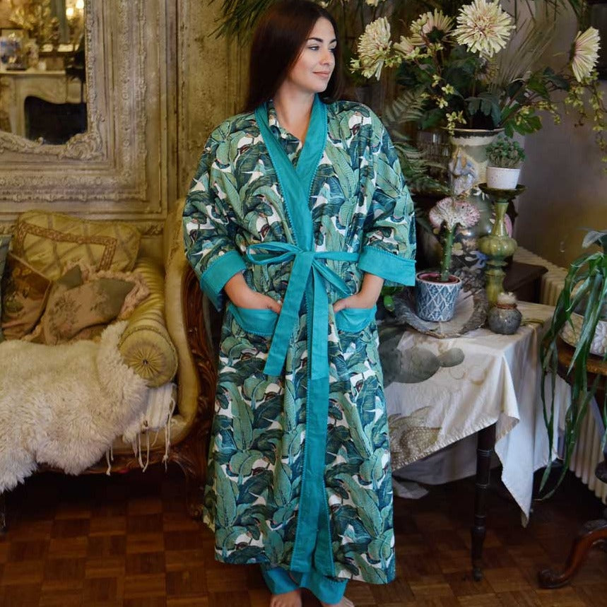 Green Leaf Dressing Gown Green Leaf Dressing Gown