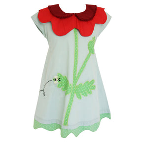 Poppy Petal Collar Dress