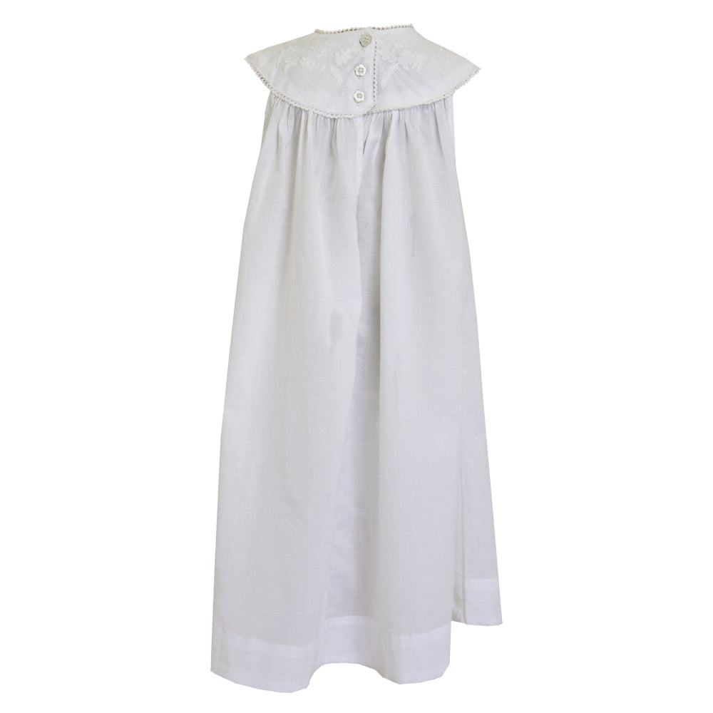 White Sleeveless Embroidered Dress