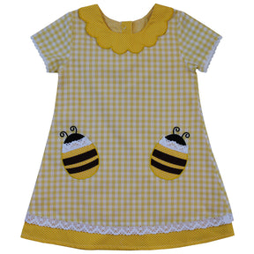 Lemon Check Bumble Bee Dress 