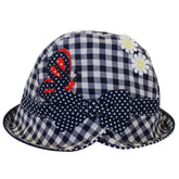 Blue Checked Butterfly Hat