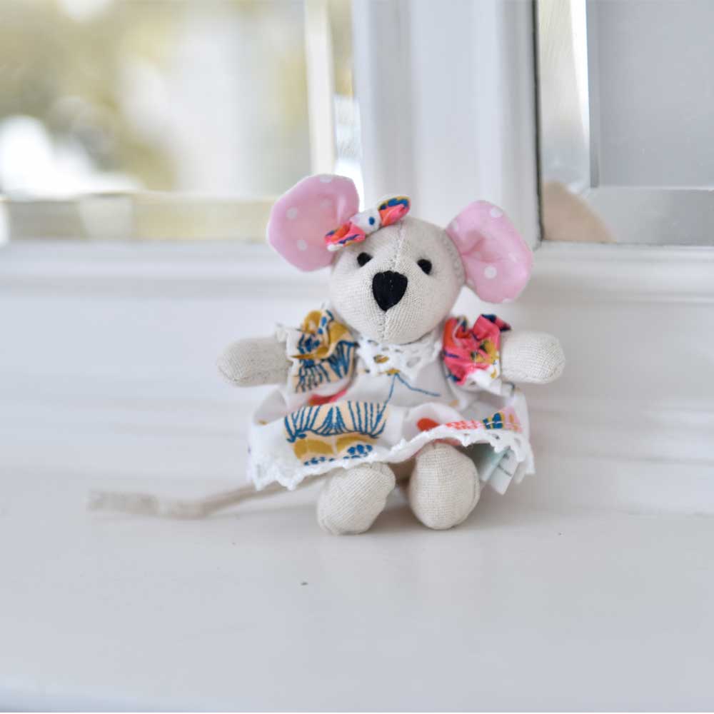 Mini Mouse With Mixed Butterfly Print Dress
