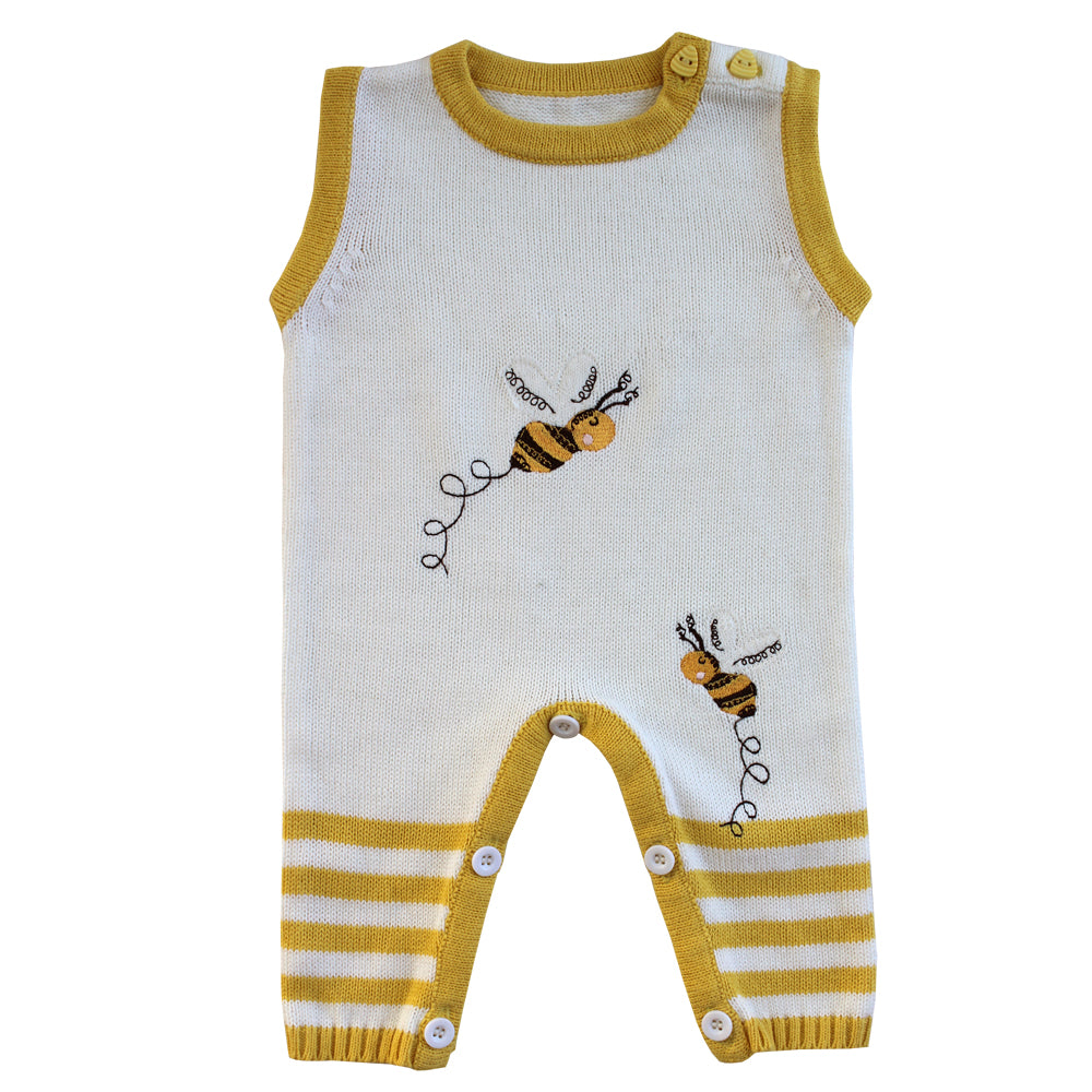 Bumble Bee Knitted Sleeveless Jumpsuit