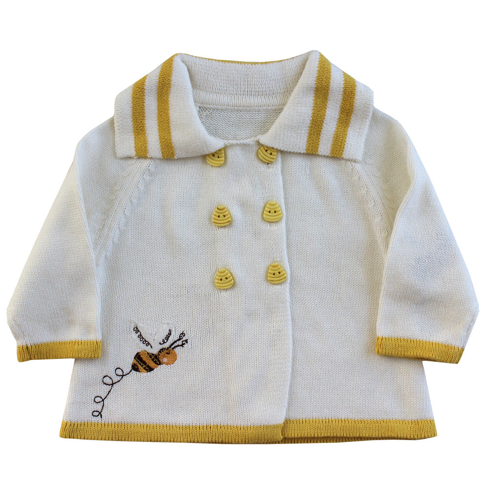 Bumble Bee Knitted Pram Coat