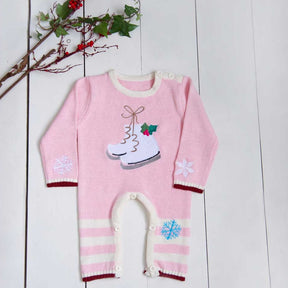 Ice Skates Long Sleeve Knitted Jumpsuit