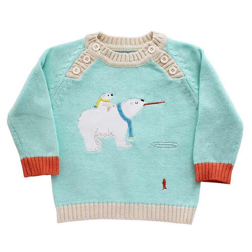 Pull en tricot print ours pour bébé garçon