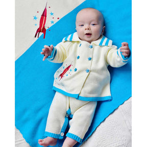 Rocket and Space Knitted Pram Coat