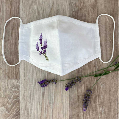 FREE GIFT | Lavender Embroidered Face Mask 3 Sprigs