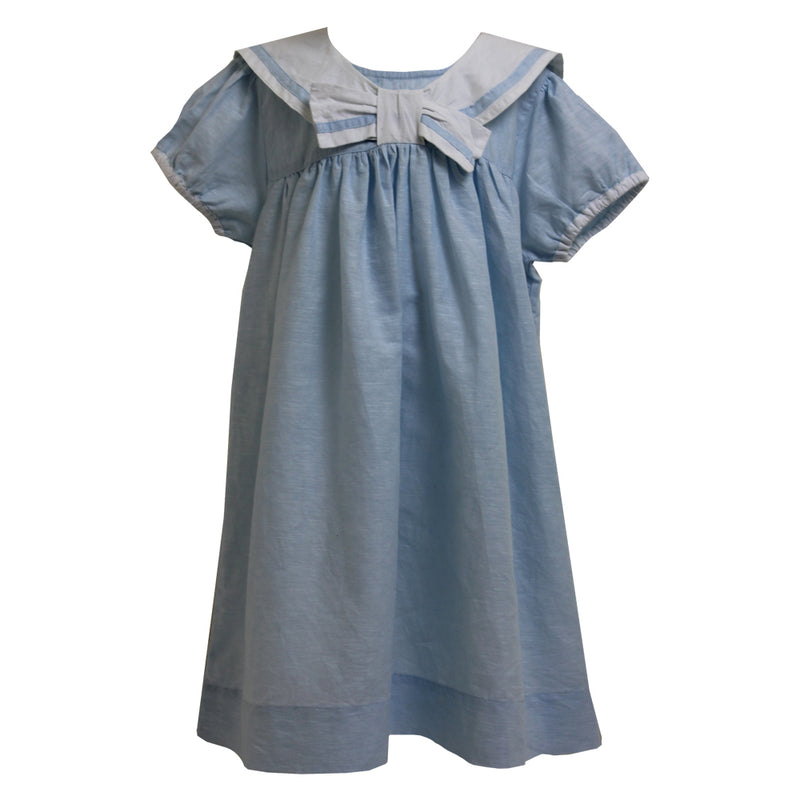 Pale Blue Linen Sailor Dress