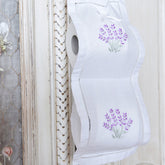 Lavender Embroidered Toilet Roll Holder