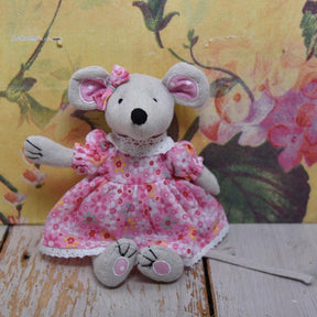 Mouse with Pink Floral Dress