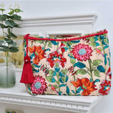 Floral Garden Print Lined Wash Bag