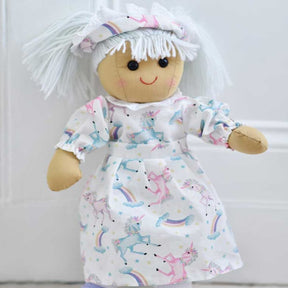 40cm Rag Doll with Unicorn Dress