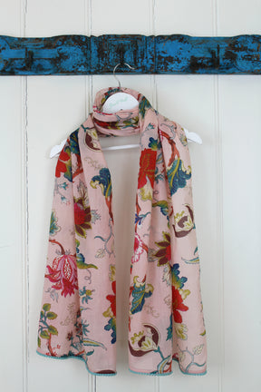 Pink Exotic Flower Scarf