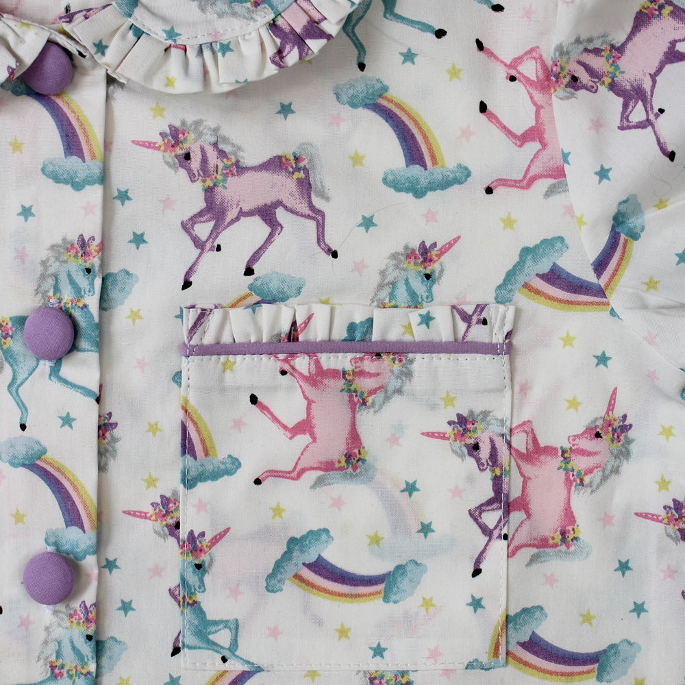 Unicorn Print Short Sleeve Pyjamas