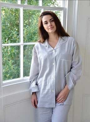 Grey Linen Ladies Pyjamas