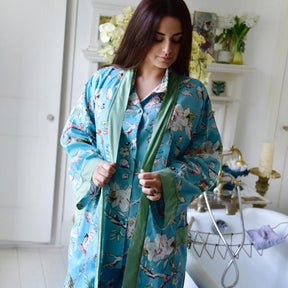 Blue Blossom Ladies Dressing Gown