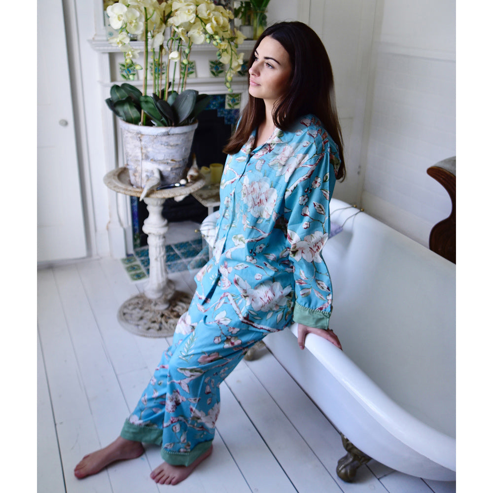 Blue Blossom Ladies Pyjamas