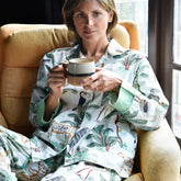 Cream Safari Print Ladies Pyjamas