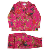 Hot Pink Bird Print Girls Pyjamas