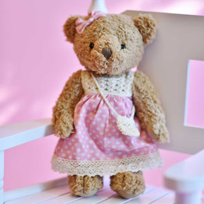 Girl Bear In Pink Dress