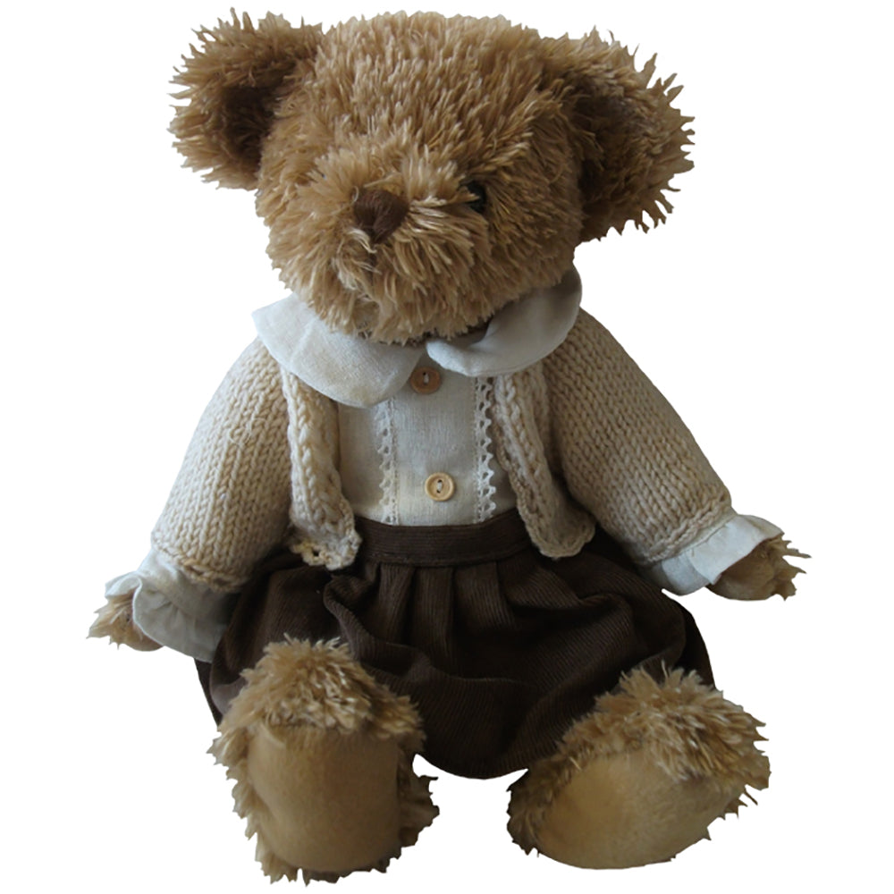 Girl Bear In Knitted Cardigan